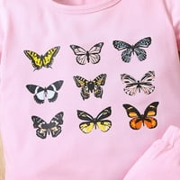 Djevojke Toddler Outfits Butterfly kratki rukav Tors Shorts Baby Proljeće Ljeto Slatka Trendy Streetwear