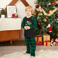 Ozmmyan Usklađivanje božićnih obiteljskih pidžama, božićne jelene Print Sleep Wounding PJS Podešavanje