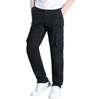 Tergo hlače za muškarce muške plus pamučne multi-džepne komore otpornih na trošenje teretnih hlača,