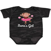 Inktastic Meme Girl Ballerina Monkey Gift Baby Girl Bodysuit