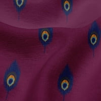 Onuone viskoznog dresova tkanina Peacock Peater Ikat dekor tkanina od ispisanih BTY