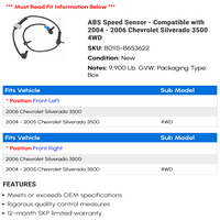 Senzor brzine - kompatibilan sa - Chevy Silverado 4WD 2005