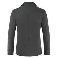 DTIDTPE Blazer jakne za muškarce, casual solid s jednim gumbom Blazers Slim Lapel Collar džepni kaput