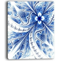 Art DesimanArt Symetrical Idealni plavi fraktalni cvijet cvjetni platno umjetničko otisak u.