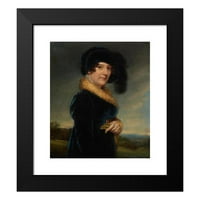 Samuel Drummond Crni moderni uokvireni muzej umjetnički print pod nazivom - Portret gospođice Smythson,