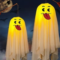 Krađa! Halloween ukrasi viseći duhove sa LED svjetlima, vanjski duh viseći svjetlosni fenjer za bundeve,