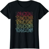 Žene vrhovi vintage tacos majica poklon posada vrata za zabavu majice