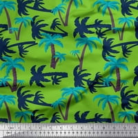 Soimoi ljubičasta pamučna pamučna pamučna tkanina palma štampuše šivanje tkanine dvorište široko