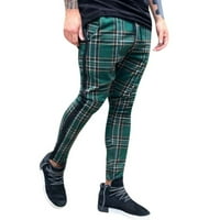 Amidoa muške duge casual sportske hlače Slim Fit Plaid pantalone koji rade joggers duksevi dostupni u velikom i visokom