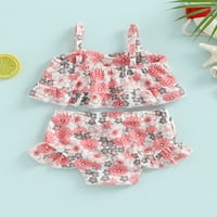TODDLER Baby Girls Ljetni kupaći kostimi bez rukava s rukavima s dva dijela plaža Bikini