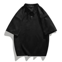 Muška ljetna sportska odjeća Lapak Majica kratkih rukava Casual Golf Prozračne udobne vrhove Havajska majica za muškarce Black XL