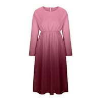 Taguld Fall Odjeća za uštedu za ženske haljine, ženska jesen i zimska casual okruglica s dugim rukavima
