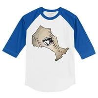 Dojenčad sitni otvor bijeli kraljevski Toronto Blue Jays Outline Raglan rukava majica