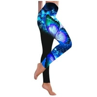 Work Lowgings za žene High Squak Tummy Cloarce Women Modne leptir Print Yoga Hlače Plus Veličina Ležerne