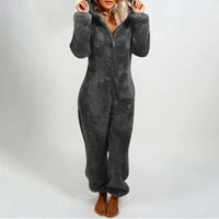 Ženska pidžama zazor 5,00 USD, plus veličina zimski dugi rukav toplim jednodijelnim pidžamim skakači