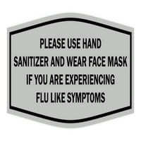 Fancy Koristite ručno sredstvo za sanitet i nosite masku za lice ako doživite grip poput simptoma znak