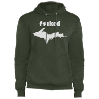 F_CKED U.P PORT & Co. Core Fleece Pulover Hoodie Olive 2xL