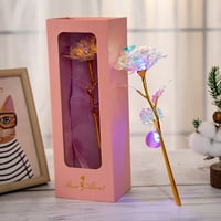 CORASHAN DECOR, šareni ženski poklon LED Zlatne folije ruže za Valentinovo, kućni dekor