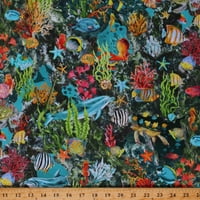 Pamučne oceanske vodene životinje Aquatic Coral HABITAT grebeni Ekosistem zvijezde morske alge zelene