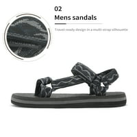 Muške vanjske sportske sandale za pješačenje Lagano protiv klizanja Flip Flop Ljetna plaža Sandale Crna