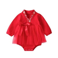 B91XZ Prvi rođendan Outfit Girl Toddler Girls kratki rukav rukav rub modna odjeća za odjeću za babys