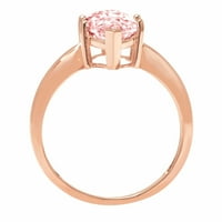 2.5ct Marquise rez ružičasti simulirani dijamant 18K 18K ruže Gold Goldivers Angažman prsten veličine