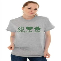Mir ljubav irski st pattys dan djetencija ženska grafička majica majica za majicu