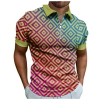 Muška košulja Radna odjeća Kreativna pruga 3D štampanje Muška majica s kratkim rukavima Green XXL