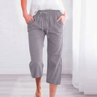 AWDENIO Plus Veličina Ženske hlače Čišćenje moda Žene Ležerne prilike čvrste boje elastične hlače Ravne