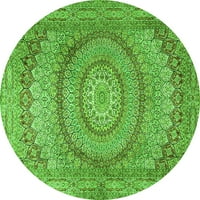 Ahgly Company Indoreni pravokutnik Medaljon Zeleni tradicionalni prostirke, 7 '9 '
