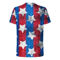 Dan nezavisnosti Ispis majica kratkih rukava Američke majice zastava Lagana rastezljiva vježba mišić