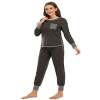 Leuncero dame casual loungwer pjs mekani dugi rukav pidžami set comfy top and pant za spavanje odjeće