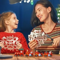 Božićni ukrasi, božićni drveni vlak Santa Claus Festival Ornament Početna Dekor Dječji pokloni, Božićni