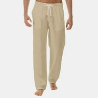 Njoeus Muške hlače plus hlače Muški ljetni novi stil i modne pamučne i posteljine pantalone besplatne