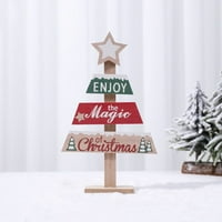 Veki Božić i ukrasni drveni znak Tree Tržni centar Prozor Bar Scena Izgled fotografije Read Creative