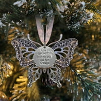Cuoff Početna Dekor igračke Kreativno šuplje rezbarenje Izvrsni memorijal leptira Porodični privjesak Božićni stablo Ation Car Redview Poklon za porodicu