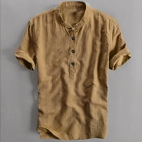 Muška majica Ležerne prilike modernog ljeta cool i tanka prozračna ovratnik viseće obojene košulje od