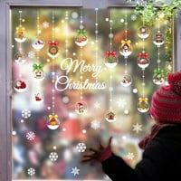 Yasu Santa Claus naljepnica naljepnica Božićne naljepnice Samoljepljiva vodootporna uklonjiva snjegović Snowman Santa Claus prozor