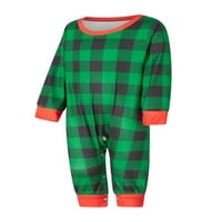 Božićne pidžame za obiteljske vrhove sa dugim rukavima + plaženi pantalone postavljaju zimsku spavanje