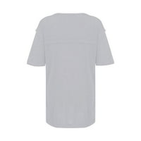 Leylayray Weens Printing Okrugli vrat Majica kratki rukav Grey XL