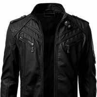 Fatuov jakne za muškarce Čvrsto na prodaju zimski dugi rukav crni lažni kaputi