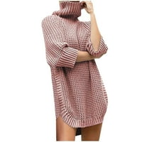 Odeerbi džemperi za ženske dukseve s dugim rukavima tiskane dame vrhovi Trendi ležerni džemper ružičasta