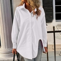 Ženske duksereKints modni casual rever s dugim rukavima košulja od pune boje TOP jednosodne kardigan