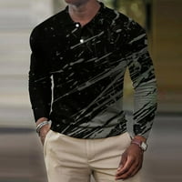 Loopsun Muška majica Modni muškarac Ogrlica s dugim rukavima Majica Jesenska ispis bluza Sweartshirt