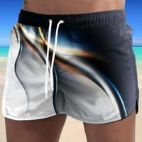 Hlače za muškarce Ljetni elastični pojas snopa plaža kratke hlače linijske pojaseve casual sportski