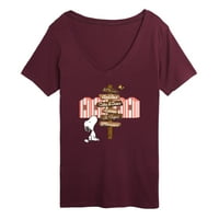 Kikiriki - ljetno izdanje - Snoopy Tražite odredište na znaku - Ženska grafička majica s kratkim rukavima