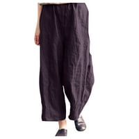 NSENDM znoj hlače, žene Capri hlače casual obrezirane hlače Elastične struke Ljetne pantalone Dužine