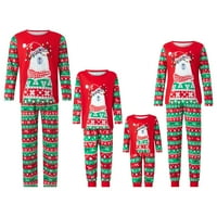 Porodično podudaranje Božićne pidžame Set za odmor Bear Printing Spavaće odjeće Xmas PJS set za parove