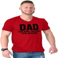 Tata hodajući razgovor o bankomatu Smiješni V izrez majica majica majice
