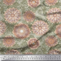 Soimoi Poly Georgette tkanina cvjetna mandala umjetnička dekorska tkanina od tiskanog dvorišta široko